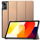 Redmi Pad SE ケース シャオミ レッドミパッド SE 11インチ用保護ケース 手帳型保護カバー スタンドケース オートスリープ対応 PC+PU製 軽量 汚れ防止/耐衝撃 RoseGold