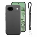 For Google Pixel 8a ケース 高耐久性 耐衝撃 柔らかいTPU素材 マット質感 アジャスタブル・ランヤード付軽量 防水性 より良い滑り止め すり傷防止 ストラップホール Google Pixel 8a 用 保護カバー(ブラック)