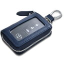 スマートキーケース メンズ 本革 クリア窓 キーホルダー カバー型 レディース 車キーケース 1つ内側ポケット ファション シンプル ダークブルー