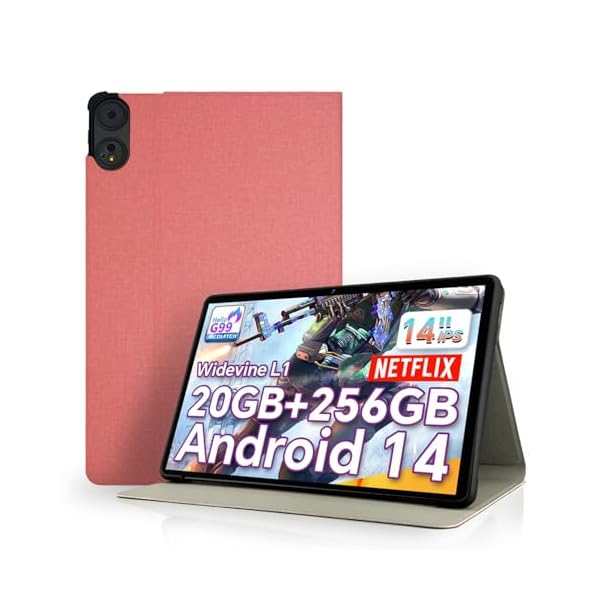 TECLAST P50 AI 用 ケース スタンド機能付き 全面保護 高級PU スクラッチ対策 角度調整 レザー 耐汚れ 耐久性 TECLAST P50 AI 11インチ タブレット 対応 [ピンク]