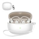 For SHOKZ OpenDots ONE ケース 紛失防止用のフックを搭載した 軽量 キズ防止 防塵 傷つきにくい 柔らかなシリカゲルのスポーツクールなデザ...