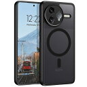 Xiaomi Poco F7 Ultra ケース マグネット搭載 Poco F7 Ultra ケース ブラック 半透明のデザイン マグネット式カーマウント対応 指紋防止 耐衝撃 一体型 薄型 TPUケース 全面保護 黄ばみ防止