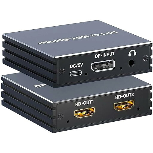 MST DisplayPort to デュアル HDMI アダプター 4K@60Hz マルチモニター プリッター 分配器 デュアルモニター DP 1.2 to 2 HDMI モニターWindows MST拡張モード対応 MST DisplayPort to デュアル HDMI アダプター 4K@60Hz マルチモニター プリッター 分配器 デュアルモニター DP 1.2 to 2 HDMI モニターWindows MST拡張モード対応