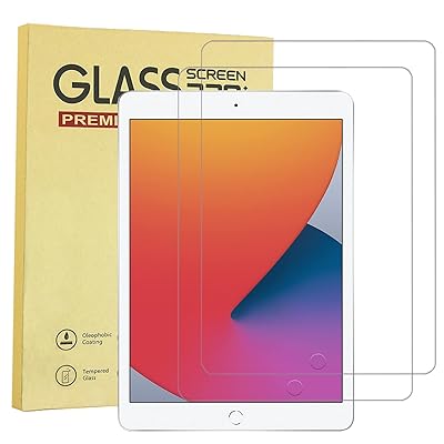 GUANBO 2枚セット iPad10.2ガラスフィルム 第7/8/9世代強化ガラス液晶保護フィルム 指紋防止 旭硝子 ピタ貼り