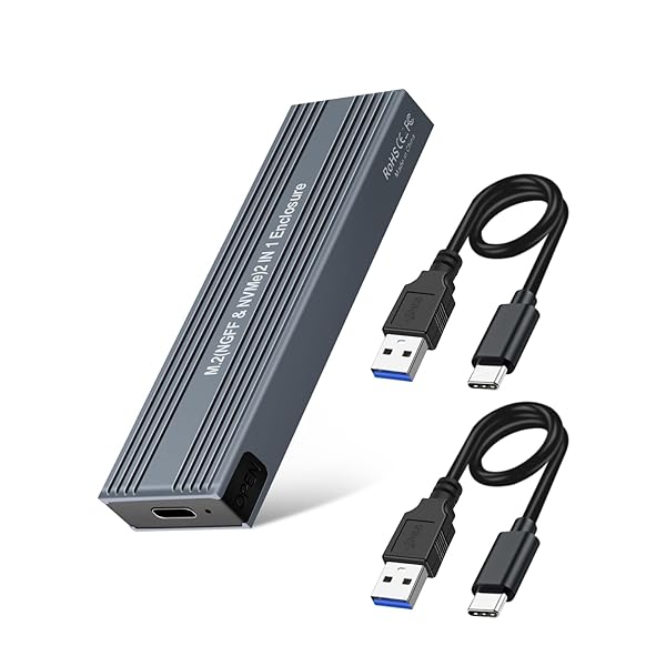M.2 SSD 外付けケース NVME/SATA 両対応 10Gbps&6Gbps（SATAプロトコル） 高速データ転送 SSDエンクロージャー 高性能チップ アルミ製 工具不要 取り付け簡単 ハードディスクケース M Key & (M+B) Key