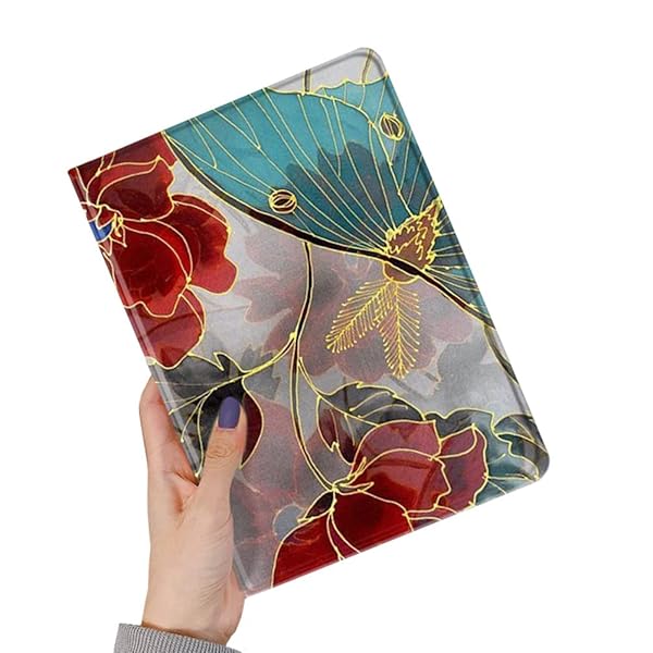 iPad Air 13インチ (M3/M2) ケース 花柄 iPad Pro 12.9 インチ 第6/5/4/3世代 カバー 柄付き 可愛い Apple pencil 充電収納可能 ブック式 レディース 柄物 イラスト 印刷 プリント,Color I