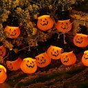 ハロウィン 飾り 装飾 LED かぼちゃライト 電池式 40LED電球 6m ハロウィン 飾りライト ストリングスライト パンプキンライト 囲気作り DIY 装飾 屋外 室内 照明飾り (帽子付きカボチャ)