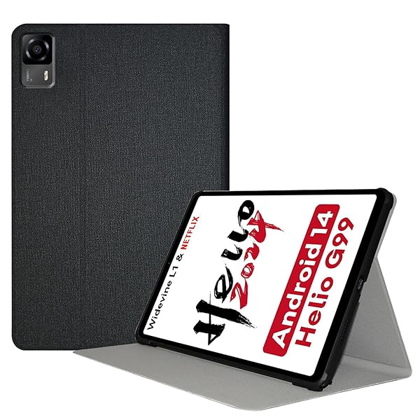 For Headwolf FPad5/FPad5 Pro/Alphawolf APad1 ケース タブレット ケース指紋防止 薄型 軽量 全面保護型 マ スタンド機能付多角度回転式き高級スマートPU レザー Headwolf FPad5 ケース (ブ