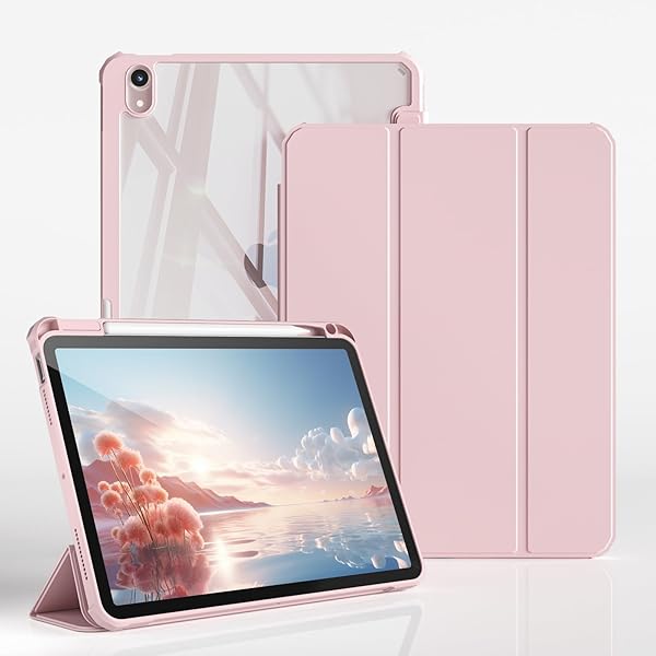 iPad Air 11インチ ケース M3/M2 (第7/6世代 2025/2024) iPad Air 5世代/4世代 ケース 10.9 インチ 透明 クリアバックカバー アクリルハードカバー Pencil収納可能 Pencil 2 ワイヤレス充電