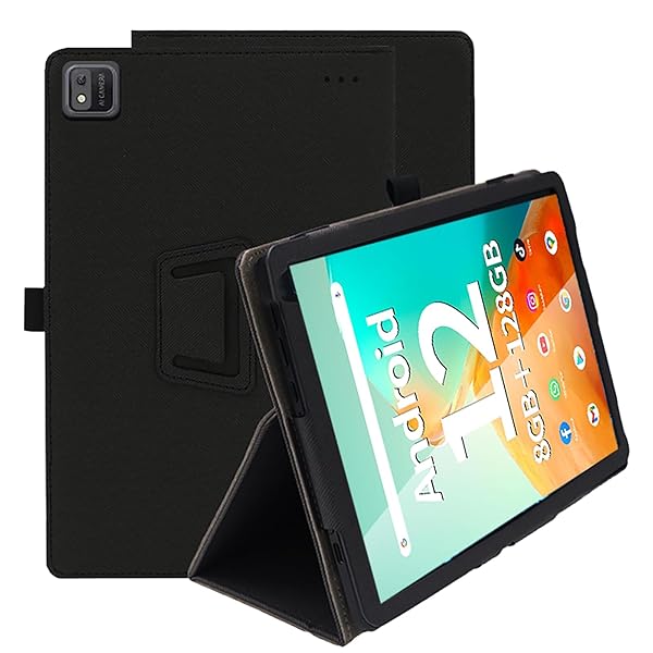 For SGIN T10 Pro ケース 保護ケース タブレット 10.1インチ 高級PU レザー 全面保護 調節可能 衝突防止 防水防汚 薄型軽量 良い手触り 長持ち スタンド機能付き SGIN T10 Pro 対応 タブレット ケース (ブラッ