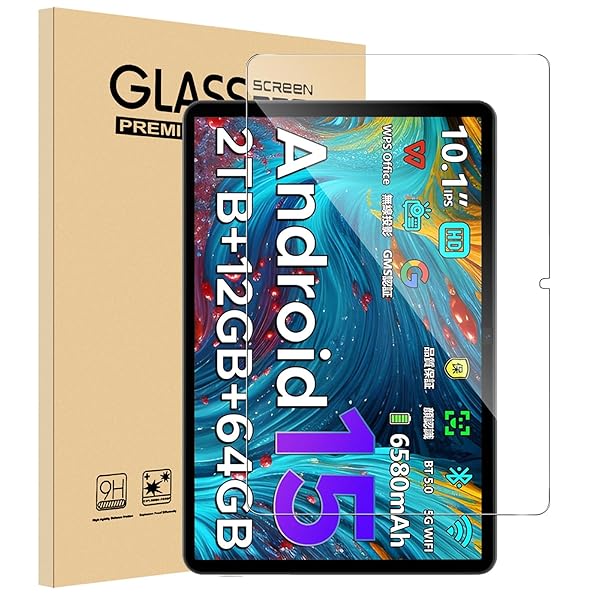 【1枚セット】For DOOGEE Tab A9/A9 Pro フィルム 10.1インチ ガラスフィルム 衝撃吸収 9H硬度 飛散防止 2.5Dラウンドエッジ 自動吸着 気泡ゼロ 高透過率 高感度