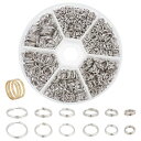 二重 丸カン マルカン 132g 二重 リング 沢山 金具 パーツ ジュエリー DIY用 4mm 5mm 6mm 7mm 8mm 10mm 箱入り プラチナ
