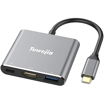 USB Type c HDMI アダプタ Tuwejia usb タイプc 4K 解像度 hdmiポート+USB 3.0ポート+USBタイプC急速PD充電ポート変換 アダプタ UHD MacBook Pro/MacBook Air 2023 iPad