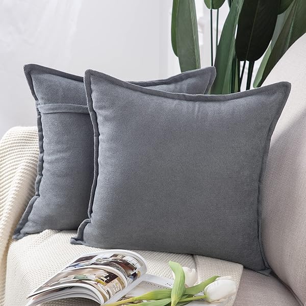 クッションカバー 肌触り良い シェニール シンプル 無地 北欧 おしゃれ ソファ背当て 装飾枕カバー 座..