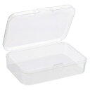 収納ケース 75x50x21 mm 4個 クリア貯蔵容器 ヒンジ付きのふた プラスチック 長方形ボックス ビーズ アート 工芸用