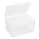 収納ケース 120x85x65 mm 4個 クリア貯蔵容器 ヒンジ付きのふた プラスチック 長方形ボックス ビーズ アート 工芸用