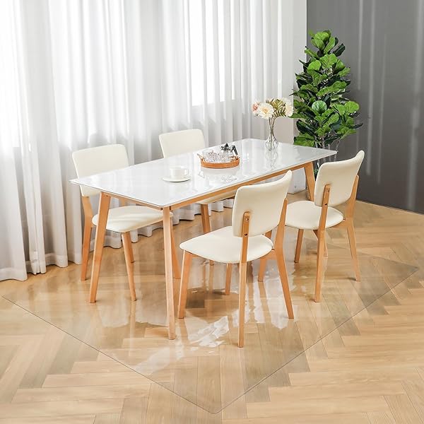 ダイニングマット チェアマット クリアフローリングシート 床保護マット カットできる 大型デスク足元マット テーブルマット サイズ200*300cm 厚さ1.5mm フローリングマット お手入れ簡単 床暖房対応