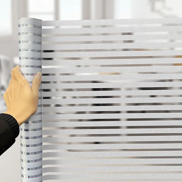 目隠しシート 窓用フィルム ストライプ 窓 めかくしシート 水で貼れる ガラスフィルム 跡なくはがせる ..