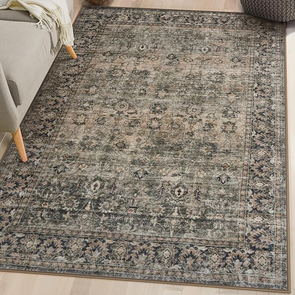 ラグ 洗える 90×150cm オールシーズン適用 ペルシャ風 ラグマット 1畳 ふわふわ おしゃれ 滑り止め ホットカーペット対応 防ダニ 防臭 軽量 防音マット リビング 寝室 チェアマット アンティーク 花柄