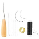 レザークラフト 革工具セット 裁縫工具 皮革工具 針 手作り 革用 レザー 紐 ワックス糸 手縫い 工具 DIY 縫製キット ザーツールセット (10個セット)