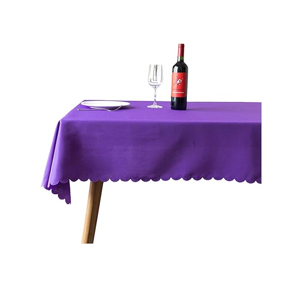 テーブルクロス テーブルカバー 食卓カバー オシャレ 無地 長方形 レストラン ホテル 北欧 厚手 柔らかい ダークパープル約0.8*0.8m