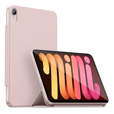 SURPHY iPad Mini 6 ケース (2021) 超スリム 軽量 強力磁気 8.3 インチ対応 オートスリープ/ウェイク機能 三つ折スタンド ipad mini 6世代 ケース (ピンク)