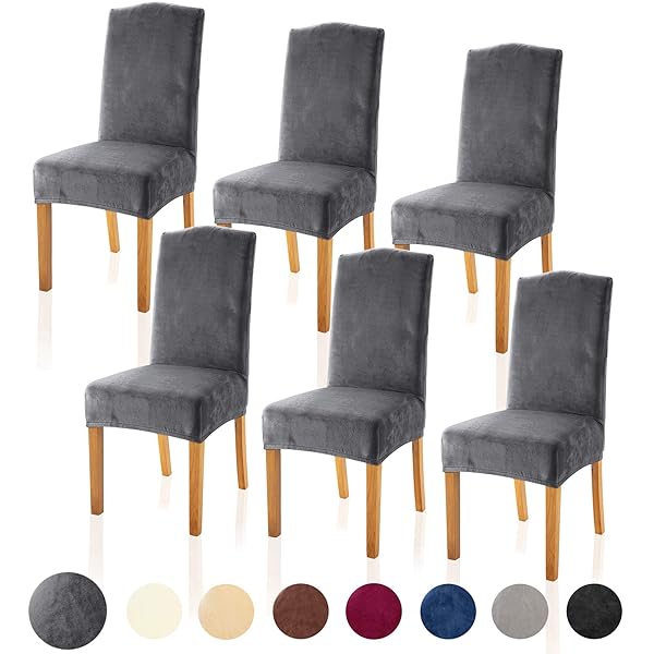 フランネル 椅子カバー， チェアカバー 伸縮素材 ストレッチ ふわふわ 家庭・ホテル用 ウェディング・..