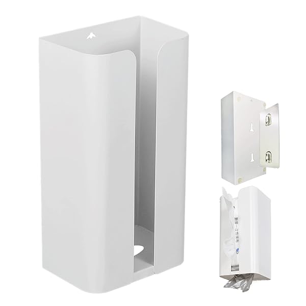 ティッシュケース 粘着 ティッシュボックス白 ペーパーホルダー 壁掛け おしゃれ 片手で切れる ティッシュ収納 キッチン 浴室 お風呂 洗面台 (ホワイト, 粘着)