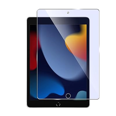 【ブルーライトカット】iPad 10.2 用の ガラスフィルム ipad 9世代 2021/ipad 8世代 2020/ipad 7世代 2019 用の フィルム 液晶保護フィルム 目の疲れ軽減【硬度9H/耐衝撃/飛散防止/貼り付け簡単/自動吸着/気