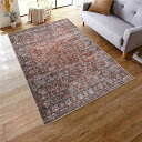 ラグ 洗える 120×160cm ホットカーペット対応 ペルシャ風 ラグマット 1.5畳 ふわふわ おしゃれ ホットカーペット対応 滑り止め 防ダニ 防臭 軽量 防音マット 室内用 デスクマット ダイニングマット アンティーク 花柄
