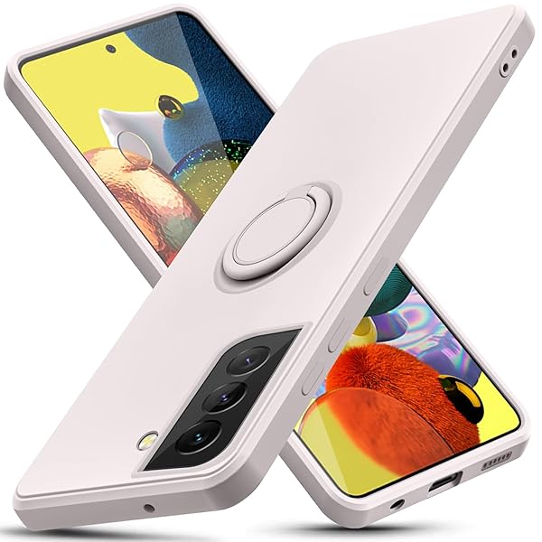 Galaxy S22 用 ケース リング付き 耐衝撃 TPU 車載対応ホルダー対応 スマホケース シリコン スタンド機能 360度回転 薄型 軽量 ギャラクシーs22 5g SC-51C SCG13 用ケースカバー 衝撃吸収 カメラ保護 耐摩擦 一体