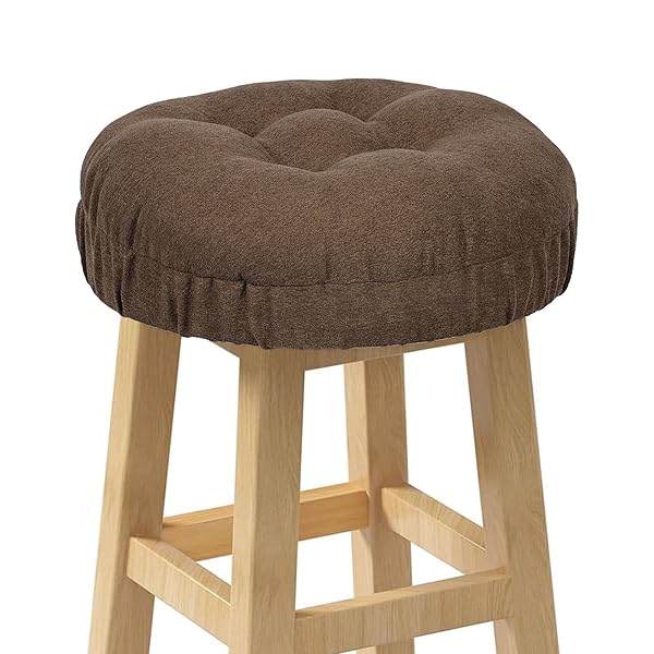 丸型バースツールクッション 直径30cm 滑り止め・ゴム付きで簡単取り付け エステ・カウンター用 丸椅子..