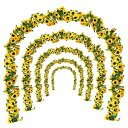 ひまわり 造花の藤 吊り下げ 6本 造花 向日葵 リアル フェイクフラワー つる植物 造花 壁飾り 花藤 人工観葉植物 枯れない花 黄色 ガーランド イエローフラワー 結婚式ブーケ装飾 ホームインテリア パーティー