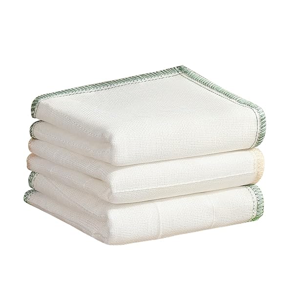 蚊帳ふきんの超吸収キッチンクロス 極細メッシュ構造で柔らかな肌触りと通気性を両立 油汚れを瞬時に分解。食器拭き、台ふきん、窓掃除、おしぼり用のエコマルチクリーニングクロス 30x30cm 3枚入