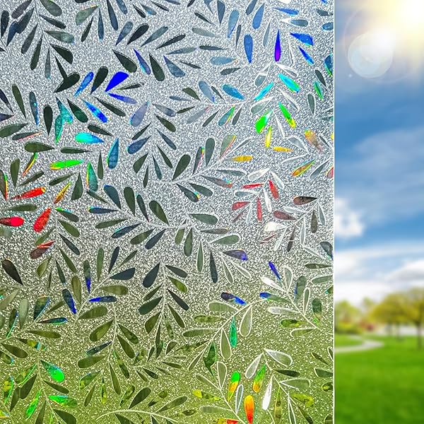 窓ガラス目隠しフィルム 目隠しシート 窓 フィルム 水で貼る 剥がせる 断熱遮熱 結露防止 uvカット 窓 めかくしシート ガラス 窓用 フィルム 浴室 風呂 玄関 飛散防止 ガラスフィルム (ミモザ柄 90x400cm)