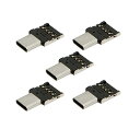 USB C OTGアダプター USB C オス - USB 2.0メス ウルトラミニサイズコネクターアダプター 5個