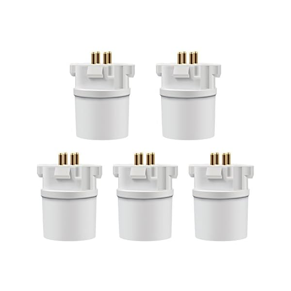 口金変換アダプター 変換ソケット GX10q→E26 (GX10q-1/-2/-3/-4対応) 5個入