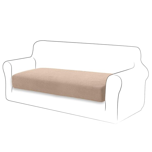 ソファー座面カバー 2人掛け ソファー クッション カバー 無地 縦横弾力 ストレッチ フィットタイプ 滑..