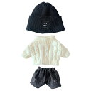 人形の服 20cm 着せ替え 帽子+セーター+半ズボン 3点セット ツイストセーター ぬいぐるみ 用 綿人形の服 人形ベビー服 (b1)