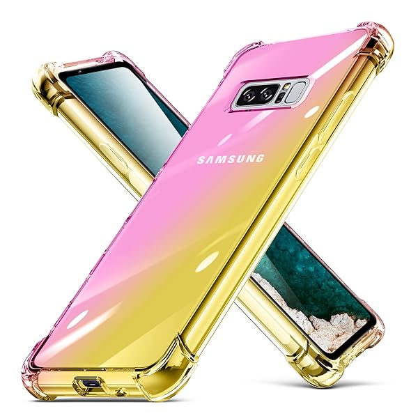 Galaxy NOTE8ケース 耐衝撃 クリア tpu 透明 スリム 薄型Galaxy NOTE8 カバーシリコン 指紋防止 米軍MIL規格取得 衝撃吸収 滑り止め カメラ保護 携帯カバー ワイヤレス 充電対応 おしゃれ 黄変防止 防塵 携帯カバー