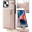 iphone 14 ケース手帳型 iphone 14 スマホ ケース 財布型 iPhone 14 適用 携帯ケース 肩掛け 首かけ 斜めがけ ショルダー アイフォン14ケース手帳型 背面 カード収納 ストラップ付き 上下開 長さ調整可能 ピンク