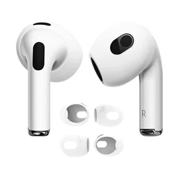 【4個入り】 for AirPods Pro 2 イヤーピース シリコーン製イヤホン カバー airpods pro 2 落ち防止イヤーピース分離可能 遮音性/フィット感/脱落防止 ホワイト