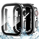 【2023強化版】 for Apple Watch ケース Apple Watch ケース 対応 IP68完全防水 バンド 水泳・スポーツ専用 防水ケース 3D直角エッジデザイン Apple Watch Series 9/8/7 41mm対応 光沢の(2)
