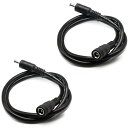 DC延長コネクタDCプラグ電源ケーブルアダプタACアダプタ延長DC電力ケーブル5.5 × 2.1mmプラグカメラサイネージ監視カメラテレビLEDライト屈曲耐性2本抜き耐性ブラックです 長さ1 m
