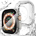 for Apple Watch ケース Apple Watch Ultra 49mm 用 360度全面防水 バンド 水泳・スポーツ専用 ガラスフィルム 一体型 applewatch 用 カバー 360フルボディ防水 アップルウォッチ ケース Appl
