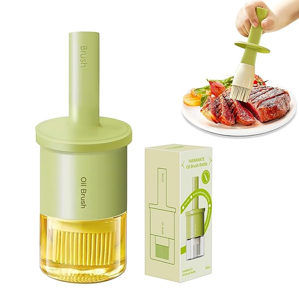 (ヤラメイト) 油ひき 油引き オイルボトル 耐熱ブラシ付き 料理用 キッチン用 ガラスオイルディスペン..
