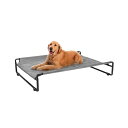 犬 ベッドドッグコット高架式ペットベッド大型犬用屋外コットベッド洗濯可能な通気性メッシュ付きポータブルスタンディングペット滑り止めフィート屋内屋外キャンプベッド...