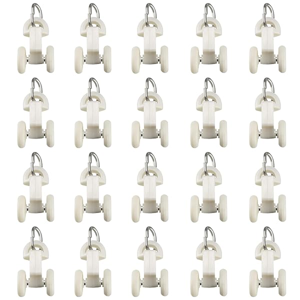 カーテントラックローラー カーテンランナー カーテンロッドスライダー 【20個セット】 カーテンストレ..