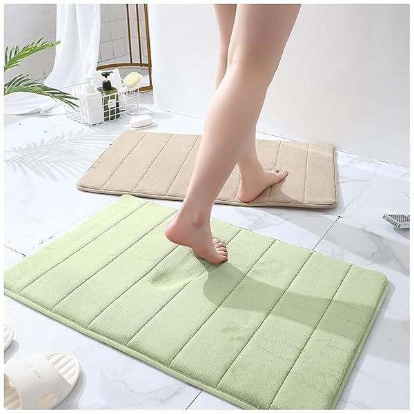バスマット 足拭きマット 速乾 吸水 洗える 40cm*60cm すべり止め付き 低反発 小さめ お風呂 クッショ..