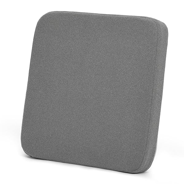 座布団 クッション 椅子 低反発＋高反発 ウレタン クッション 40×40×5cm 2層構造 グレー カバー洗える